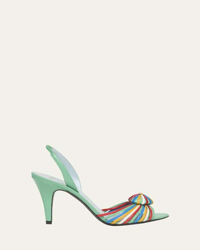 Royal Heart Multicolor Leather Sandals
